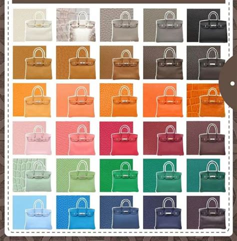 hermes pictures to color|hermes birkin color chart.